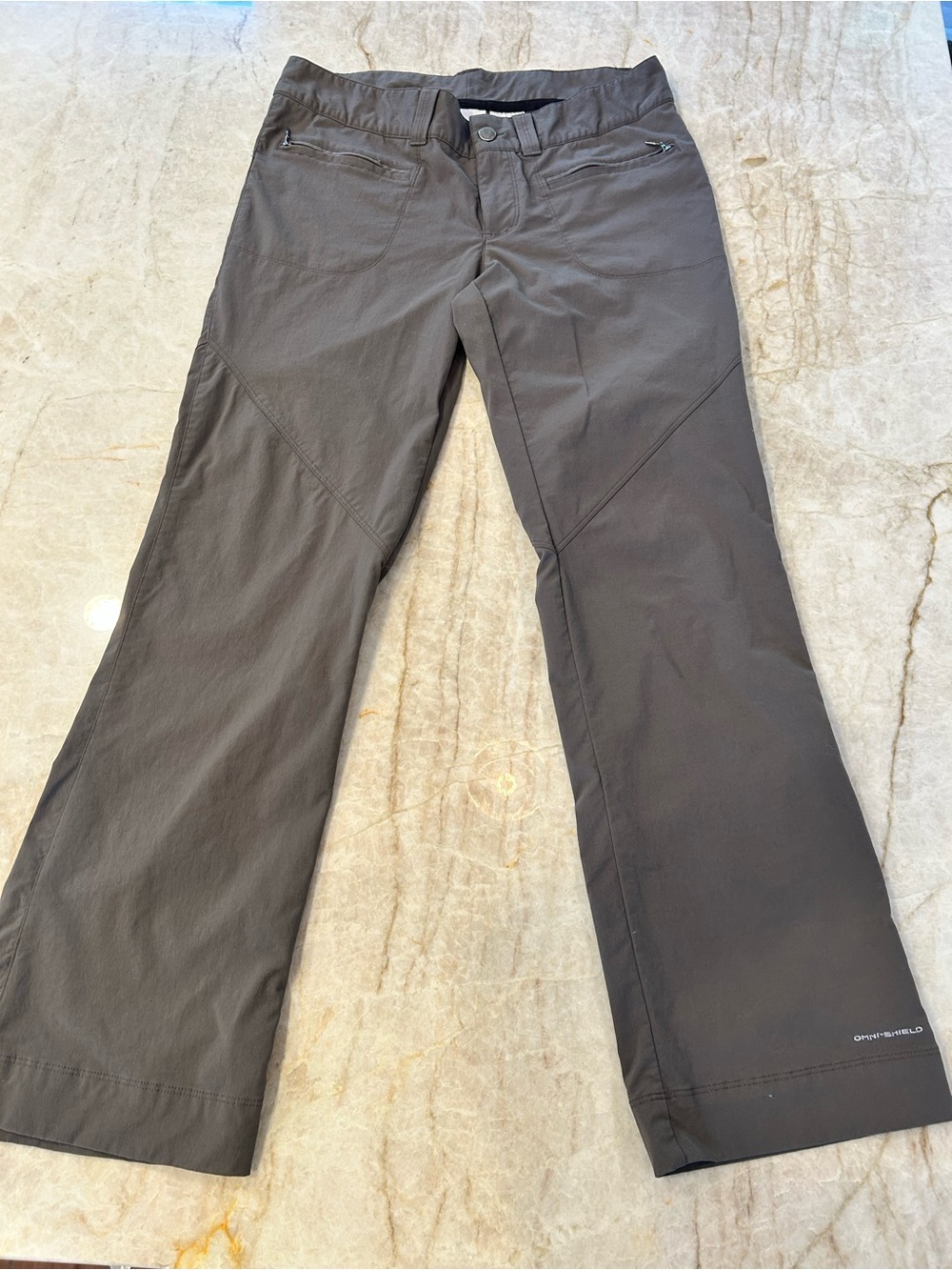 Columbia Omni-Shield Hiking Pants Women’s 10 Short Brown Stretch